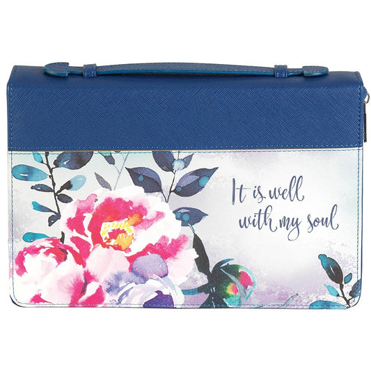 It Is Well With My Soul Floral Bible Cover | Large