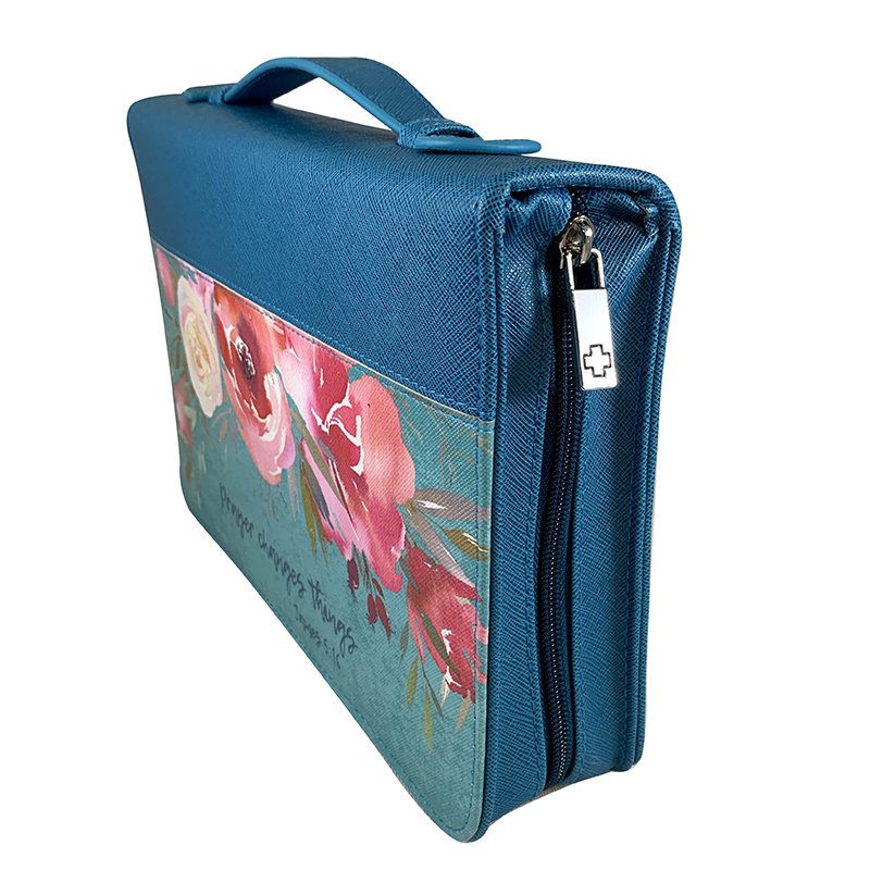 Prayer Changes Things Floral Bible Cover | Extra-Large
