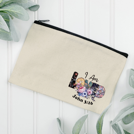 I Am Loved | Canvas Zipper Pouch