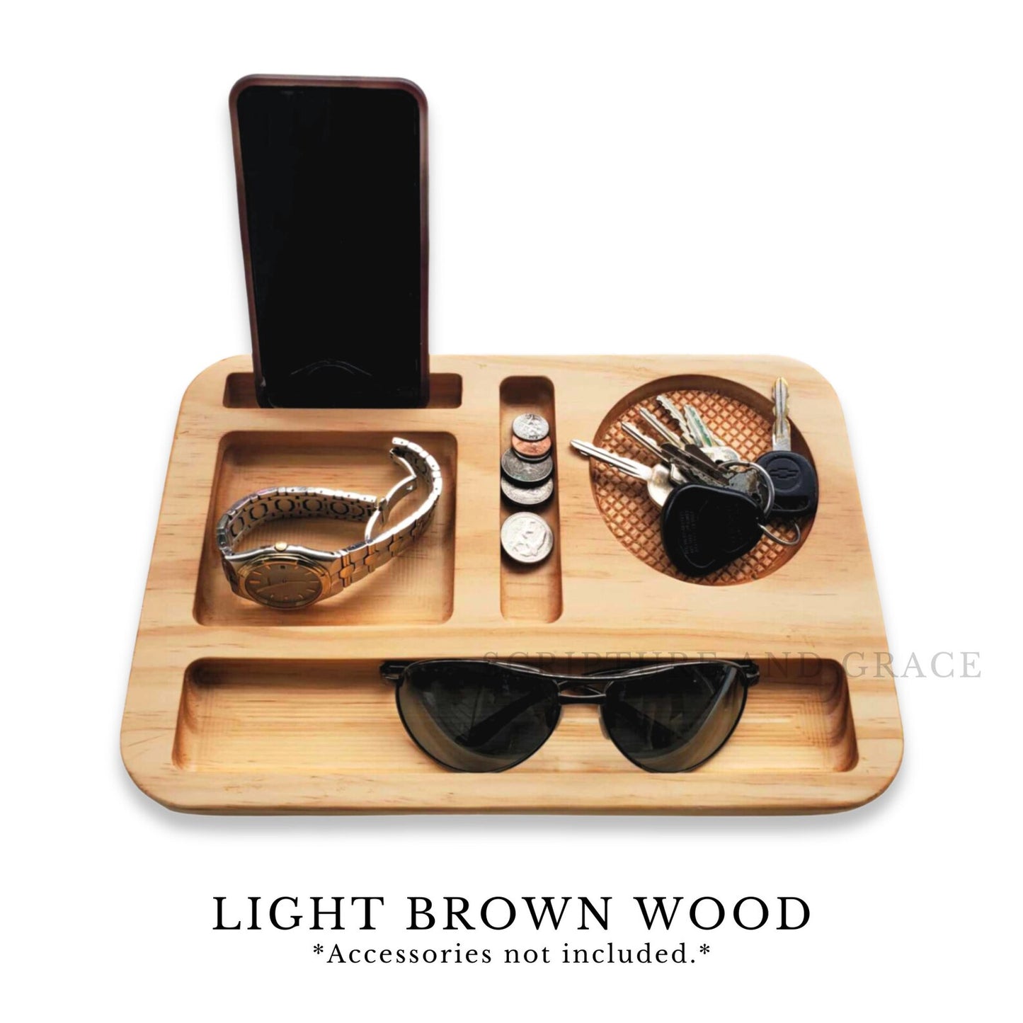 Solid Wood Catch-All Tray | Custom Name Available