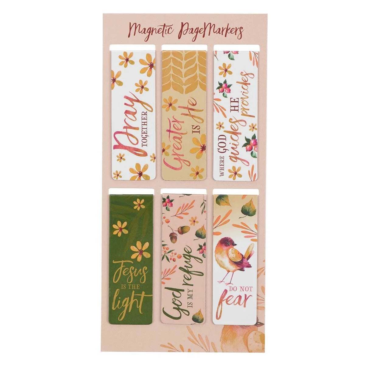 Fall Florals Bible Verse Magnetic Bookmarks | Set of 6
