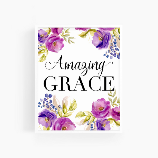 Amazing Grace | Christian Hymn Art Print
