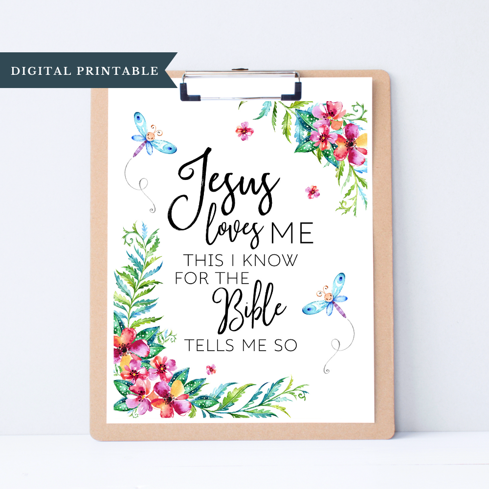 Digital Download | Jesus Loves Me | Children's Hymn Printable