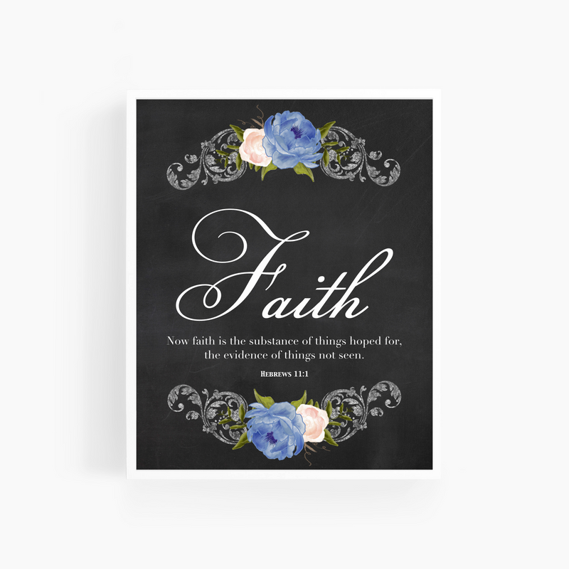 Hebrews 11:1 | Bible Verse Art Print