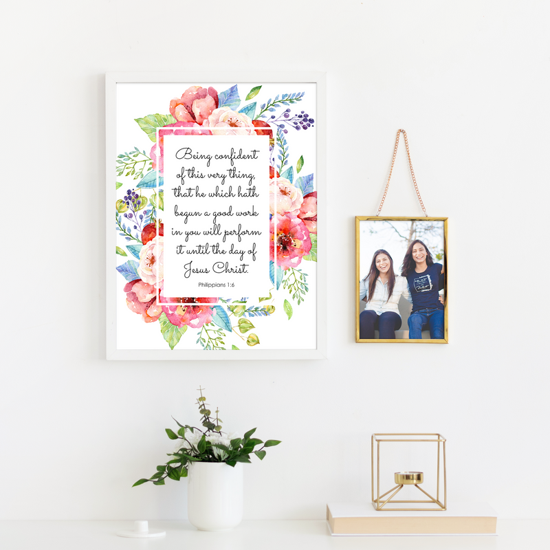 Philippians 1:6 | Bible Verse Art Print