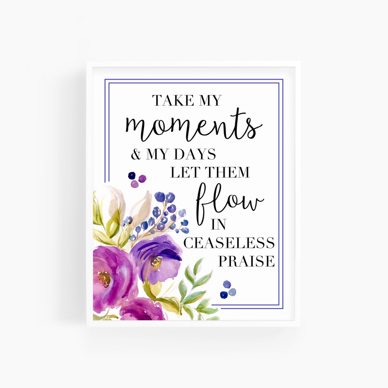 Flow In Ceaseless Praise | Christian Hymn Art Print